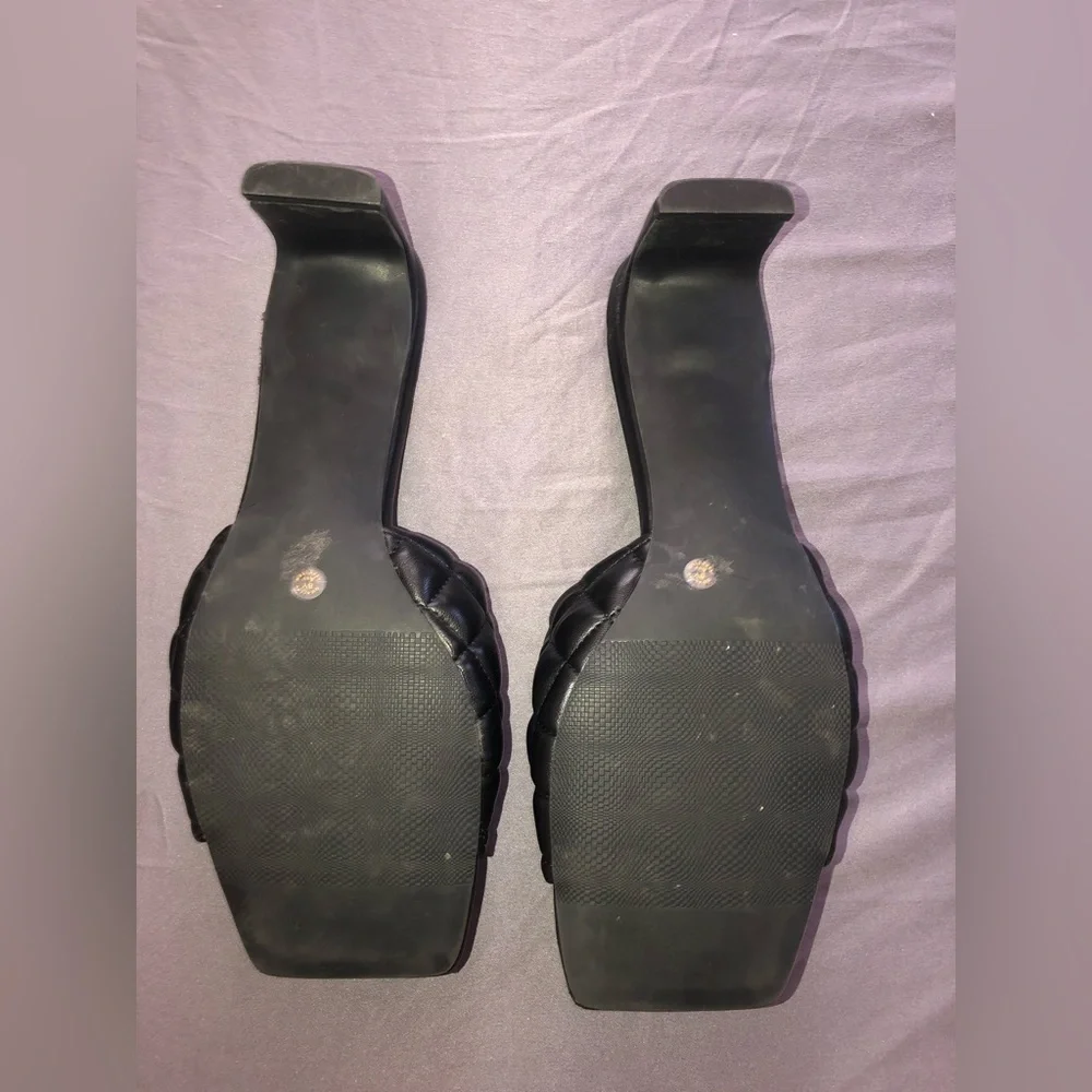 Black Worthington Open-toed Heels - Size 9 - Picture 8 of 8